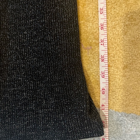 Reformation Griffith Two Piece Metallic Set black Silver XL crop top flare pants - Picture 12 of 13